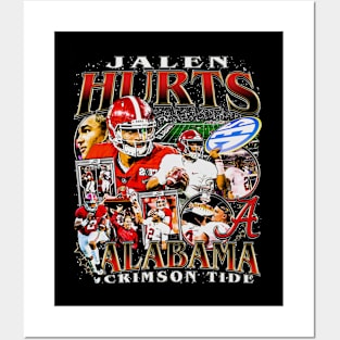 Jalen Hurts College Vintage Bootleg Posters and Art